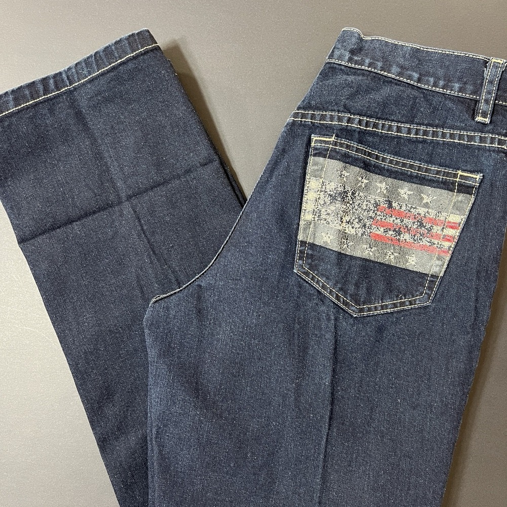 Vintage Tommy Hilfiger Jeans Amercian Flag Women's 6 Blue Y2K Patriotic 2001
